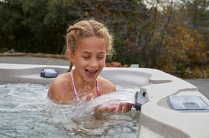 Freeflow Spas Features Include Waterfall and Digital Control Panel