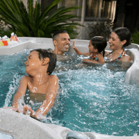 Family time in a Freeflow Spa